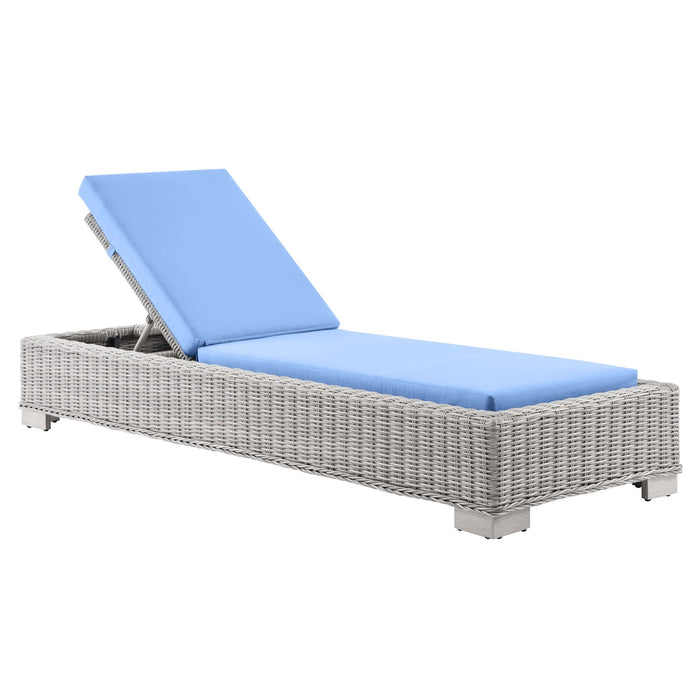 Conway Outdoor Patio Wicker Rattan Chaise Lounge - view 29