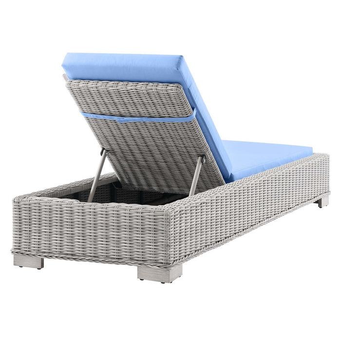 Conway Outdoor Patio Wicker Rattan Chaise Lounge - view 34