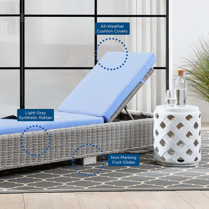 Conway Outdoor Patio Wicker Rattan Chaise Lounge - view 30