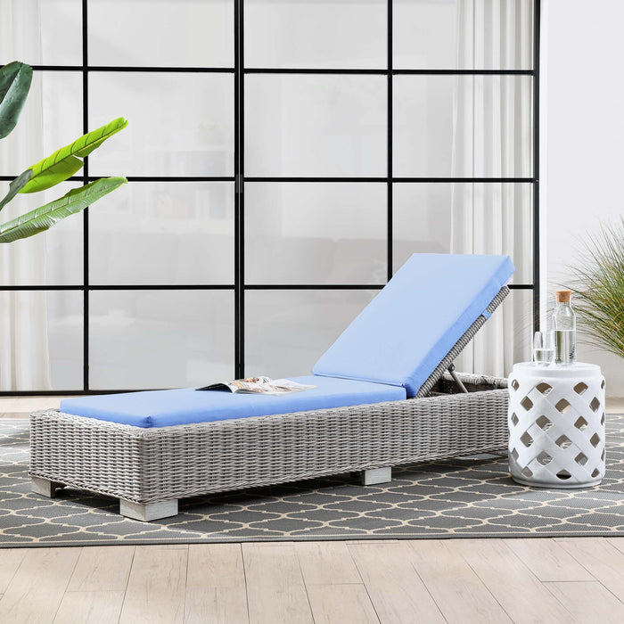 Conway Outdoor Patio Wicker Rattan Chaise Lounge - view 28