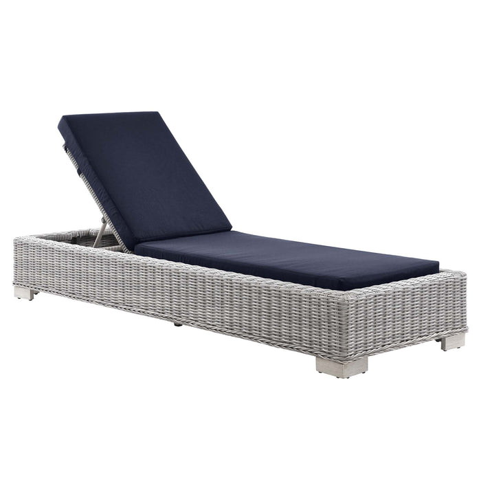 Conway Outdoor Patio Wicker Rattan Chaise Lounge - view 11
