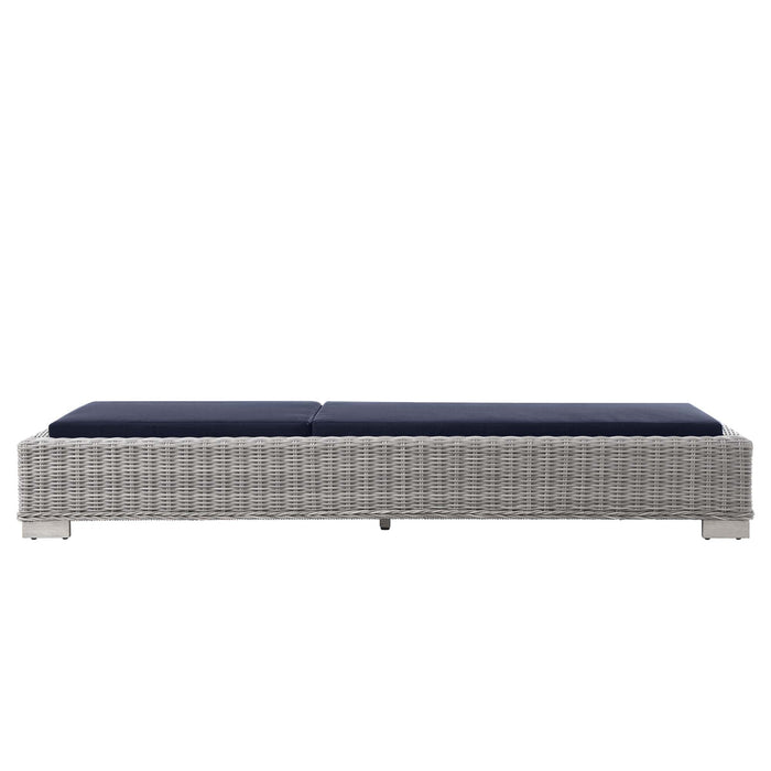 Conway Outdoor Patio Wicker Rattan Chaise Lounge - view 15