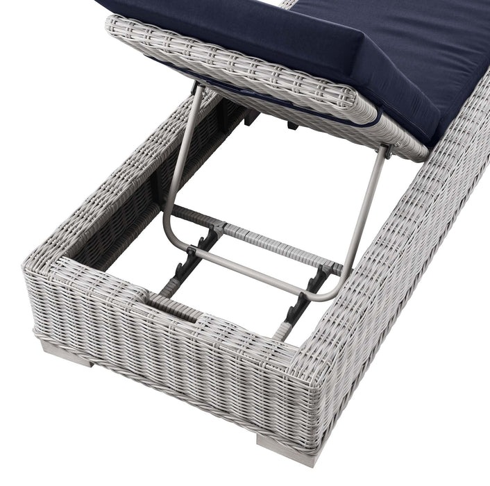 Conway Outdoor Patio Wicker Rattan Chaise Lounge - view 17