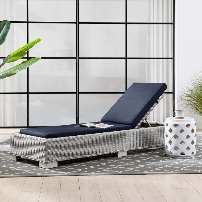 Conway Outdoor Patio Wicker Rattan Chaise Lounge - view 10