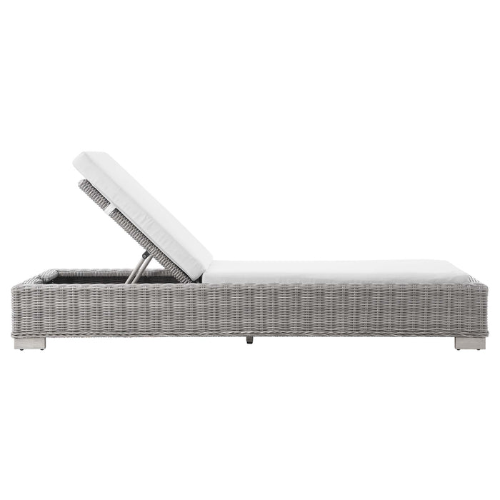 Conway Outdoor Patio Wicker Rattan Chaise Lounge - view 23