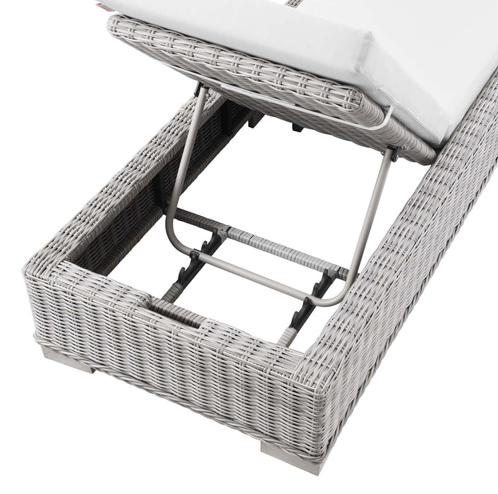 Conway Outdoor Patio Wicker Rattan Chaise Lounge - view 26