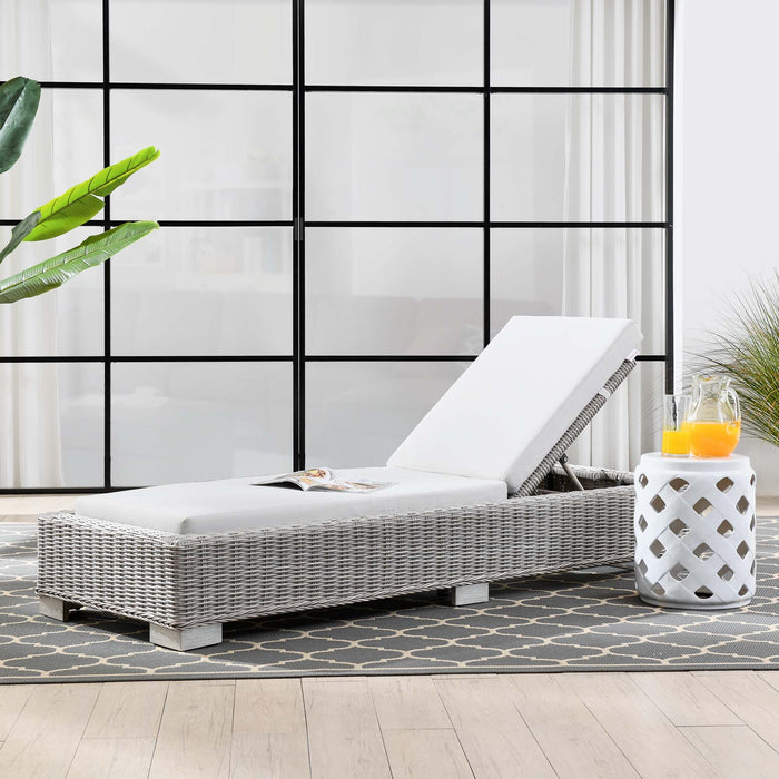 Conway Outdoor Patio Wicker Rattan Chaise Lounge - view 19