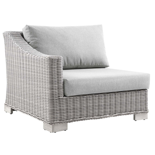 Conway Outdoor Patio Wicker Rattan Left-Arm Chair - alternate angle view