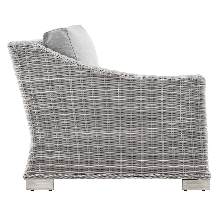 Conway Outdoor Patio Wicker Rattan Left-Arm Chair - view 5