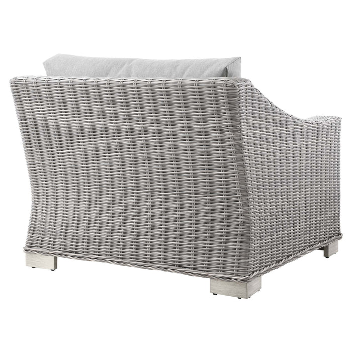 Conway Outdoor Patio Wicker Rattan Left-Arm Chair - view 6