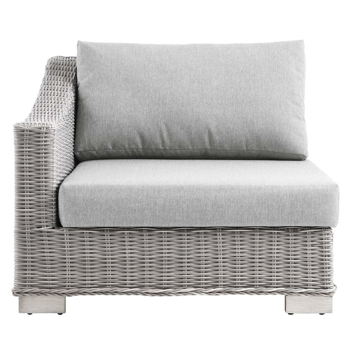 Conway Outdoor Patio Wicker Rattan Left-Arm Chair - view 7