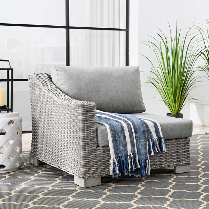 Conway Outdoor Patio Wicker Rattan Left-Arm Chair - Modway \outdoor\sofas & sectionals