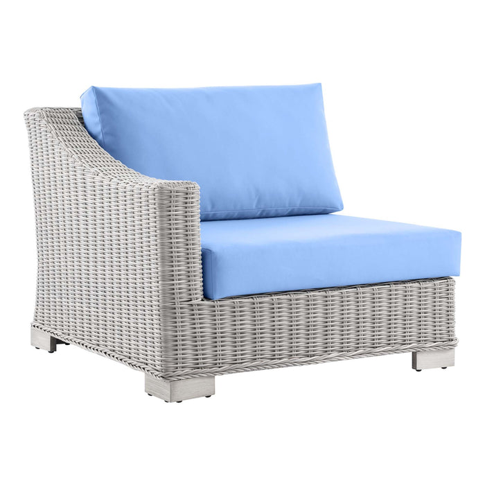 Conway Outdoor Patio Wicker Rattan Left-Arm Chair - view 10