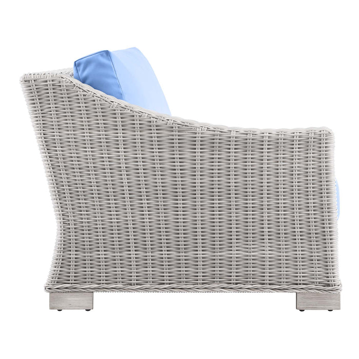 Conway Outdoor Patio Wicker Rattan Left-Arm Chair - view 13