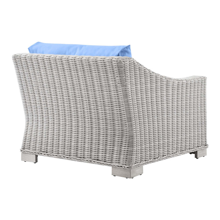 Conway Outdoor Patio Wicker Rattan Left-Arm Chair - view 14