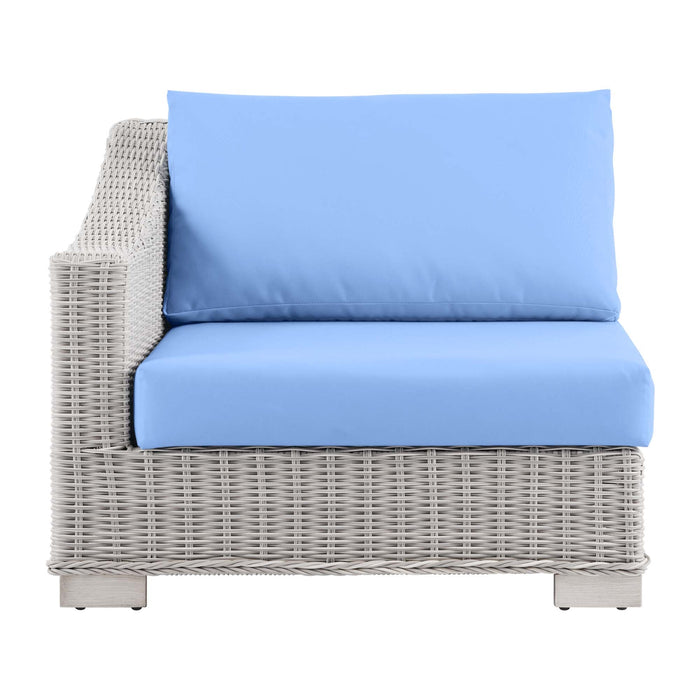 Conway Outdoor Patio Wicker Rattan Left-Arm Chair - view 15