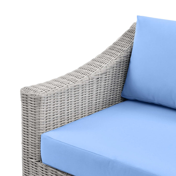Conway Outdoor Patio Wicker Rattan Left-Arm Chair - view 16