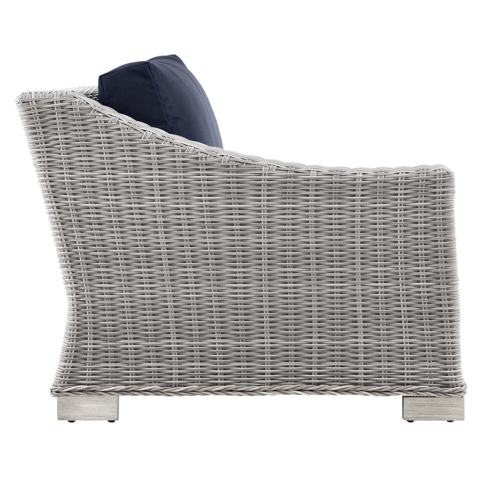 Conway Outdoor Patio Wicker Rattan Left-Arm Chair - view 21