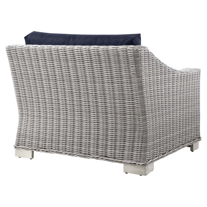 Conway Outdoor Patio Wicker Rattan Left-Arm Chair - view 22