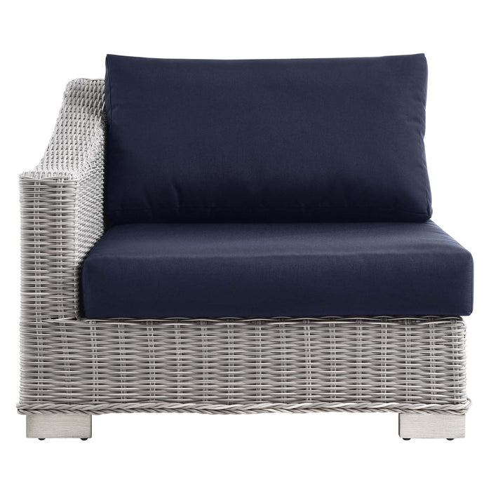 Conway Outdoor Patio Wicker Rattan Left-Arm Chair - view 23