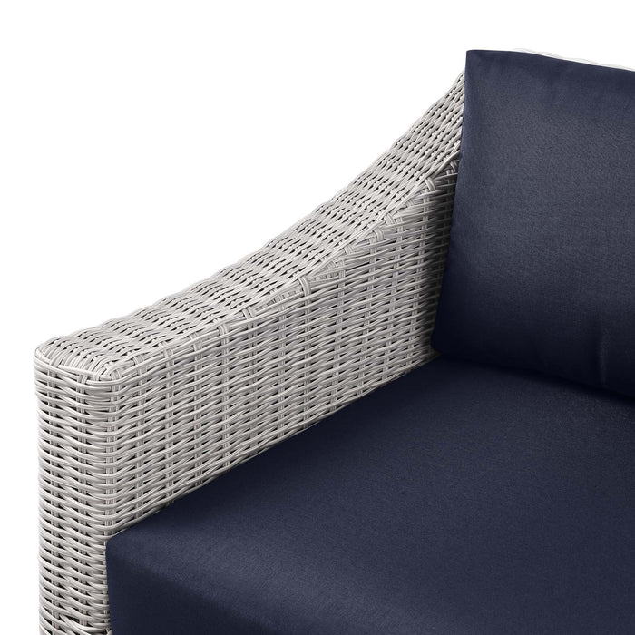 Conway Outdoor Patio Wicker Rattan Left-Arm Chair - view 24
