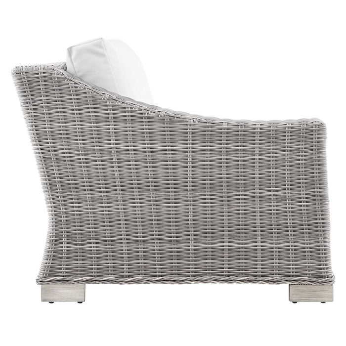 Conway Outdoor Patio Wicker Rattan Left-Arm Chair - view 29