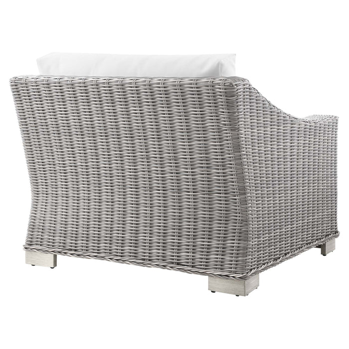 Conway Outdoor Patio Wicker Rattan Left-Arm Chair - view 30
