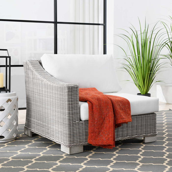 Conway Outdoor Patio Wicker Rattan Left-Arm Chair - view 25