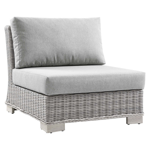 Conway Outdoor Patio Wicker Rattan Armless Chair - alternate angle view