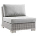 Conway Outdoor Patio Wicker Rattan Armless Chair - alternate angle view
