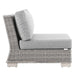 Conway Outdoor Patio Wicker Rattan Armless Chair - view 5