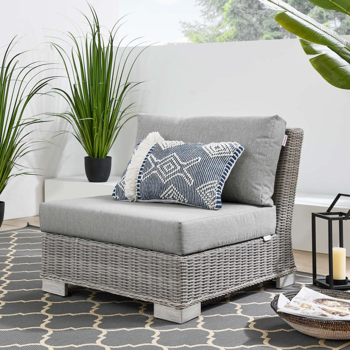 Conway Outdoor Patio Wicker Rattan Armless Chair - Modway \outdoor\sofas & sectionals