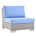 Conway Outdoor Patio Wicker Rattan Armless Chair - view 9