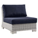 Conway Outdoor Patio Wicker Rattan Armless Chair - view 16