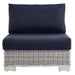 Conway Outdoor Patio Wicker Rattan Armless Chair - view 21