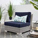 Conway Outdoor Patio Wicker Rattan Armless Chair - view 15