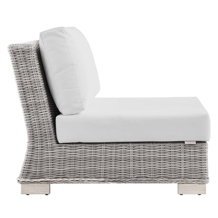 Conway Outdoor Patio Wicker Rattan Armless Chair - view 26