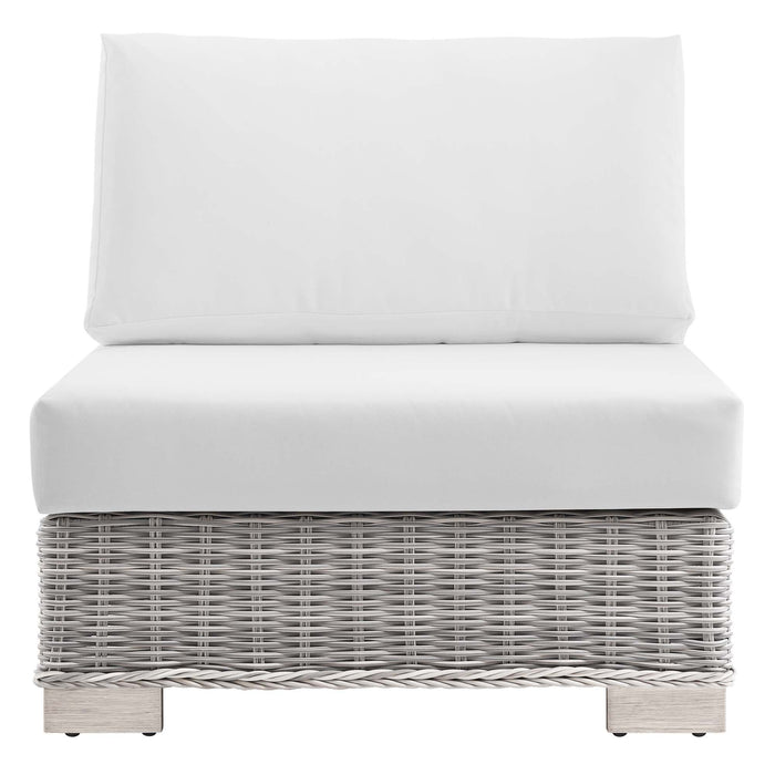 Conway Outdoor Patio Wicker Rattan Armless Chair - view 28