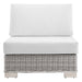 Conway Outdoor Patio Wicker Rattan Armless Chair - view 28