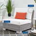 Conway Outdoor Patio Wicker Rattan Armless Chair - view 25