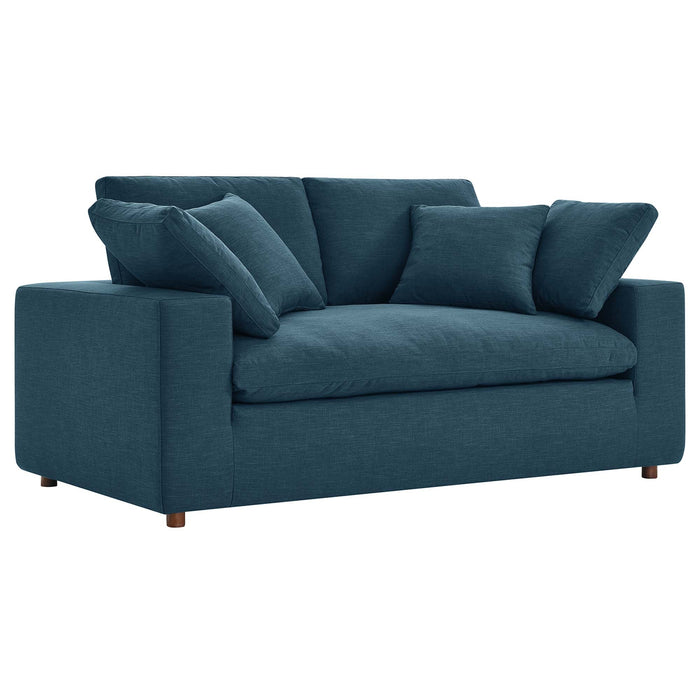Commix Down Filled Overstuffed Loveseat - alternate angle view