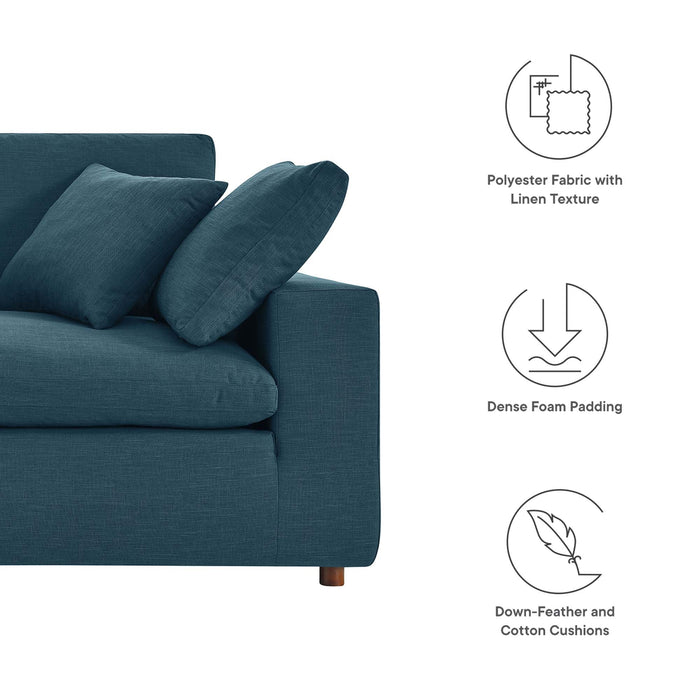 Commix Down Filled Overstuffed Loveseat - detail close-up