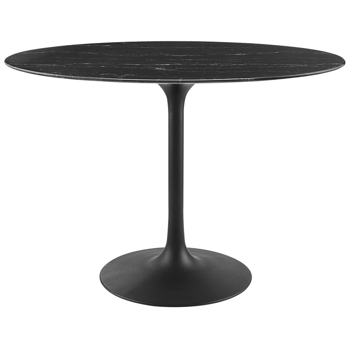 Lippa Oval Artificial Marble Dining Table