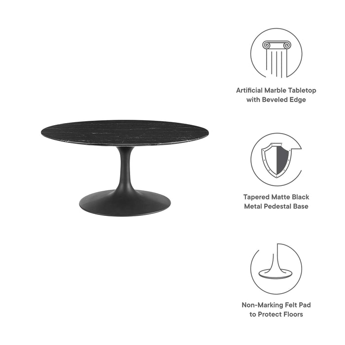 Lippa Round Artificial Marble Coffee Table