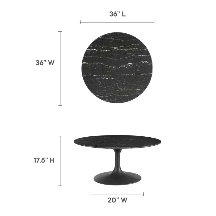 Lippa Round Artificial Marble Coffee Table