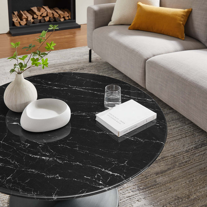 Lippa Round Artificial Marble Coffee Table