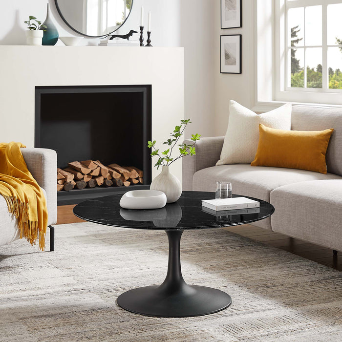 Lippa Round Artificial Marble Coffee Table