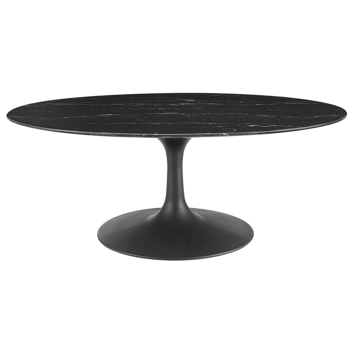 Lippa Oval Artificial Marble Coffee Table