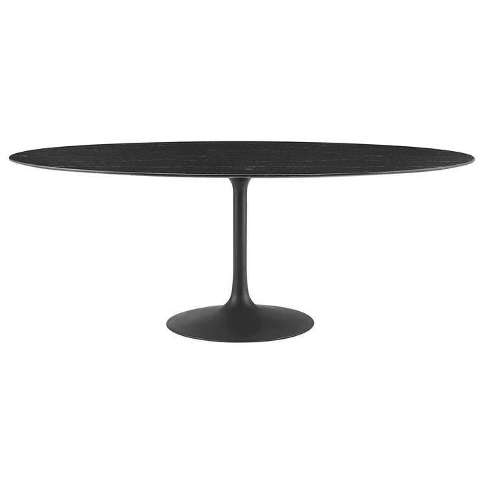 Lippa Oval Artificial Marble Dining Table