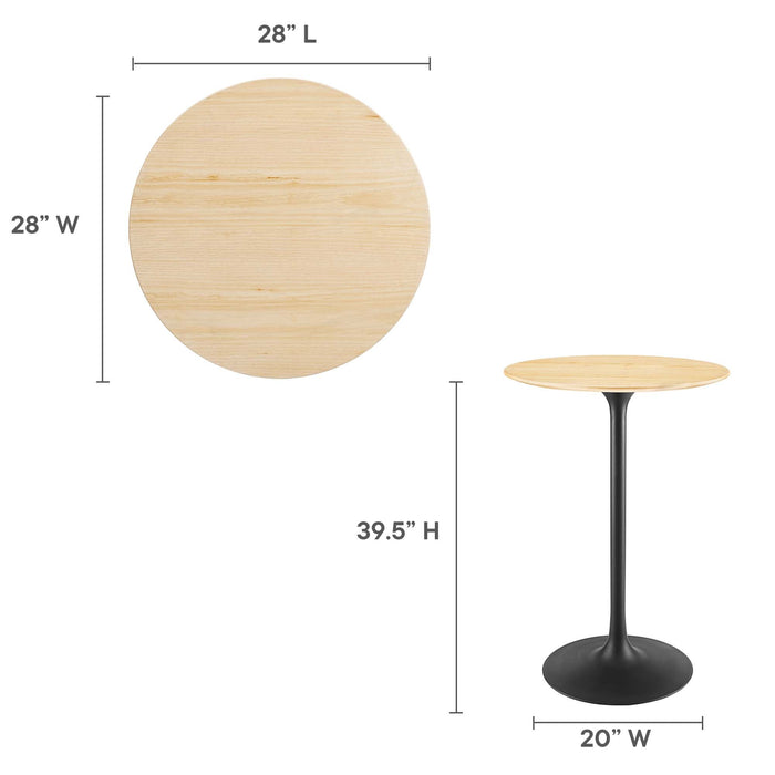 Modway Lippa Round Wood Bar Table Living Room Furniture - View 27
